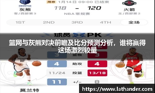 篮网与灰熊对决前瞻及比分预测分析，谁将赢得这场激烈较量